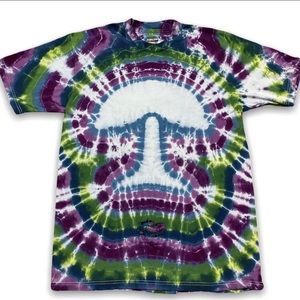 Mushroom Tie Dye TShirt Custom Psychedelic Mushroom L Distressed 100% Cotton